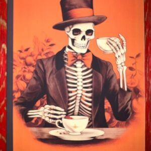Composition book / Journal: Spill the Tea Skeleton